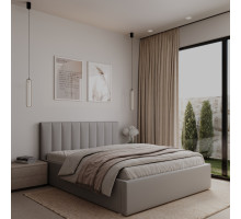 Кровать «Афина» 200х200см светло-серая