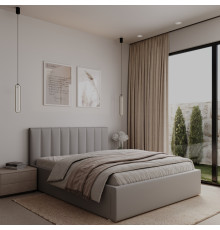 Кровать «Афина» 90х200см светло-серая